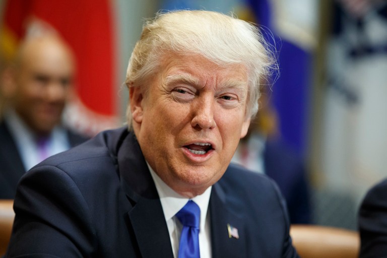 President Trump and White House press secretary weighed in on Friday's strong jobs report on Twitter in the minutes after it was released, breaking a Reagan-era rule. (AP Photo/Evan Vucci, File)