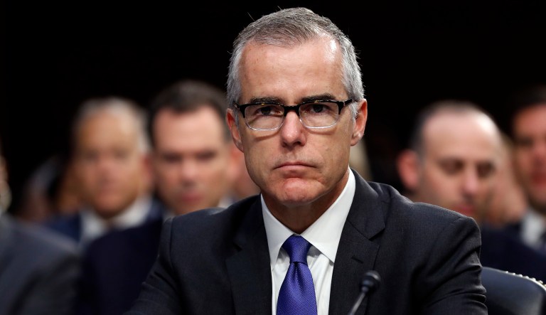 Deputy FBI Director Andrew McCabe steps down. He will remain on leave until springtime when he can formally retire, according to a report. (AP Photo/Alex Brandon)