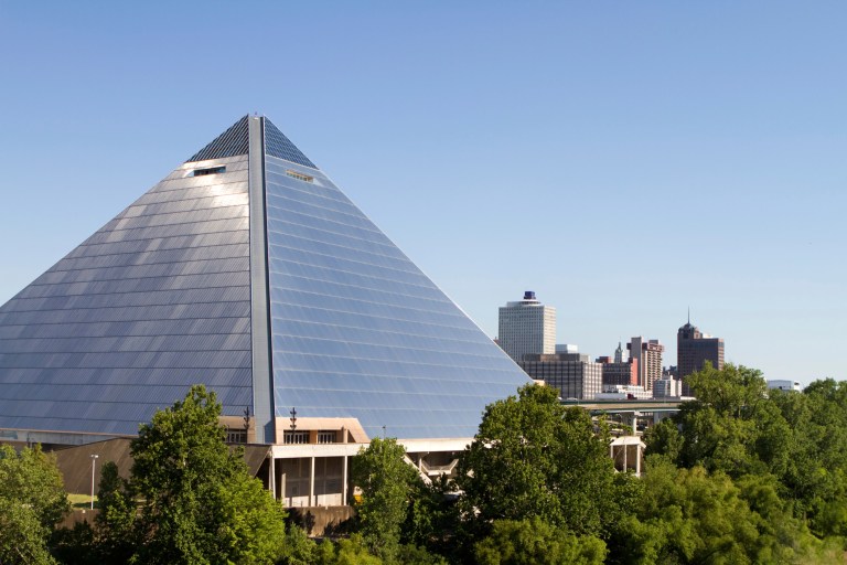 The 32-story Pyramid in Memphis, Tenn., was once the arena for the NBA's Memphis Grizzlies. (Thinkstock)