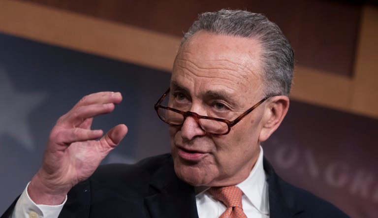 Senate Minority Leader Chuck Schumer, D-N.Y., has faced backlash from the Left who say he 