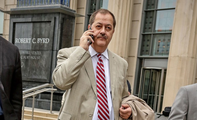 Don Blankenship, the former CEO of West Virginia-based Massey Energy, appealed his sentence earlier this year to the 4th Circuit Court of Appeals in Virginia. (AP Photo/Tyler Evert)