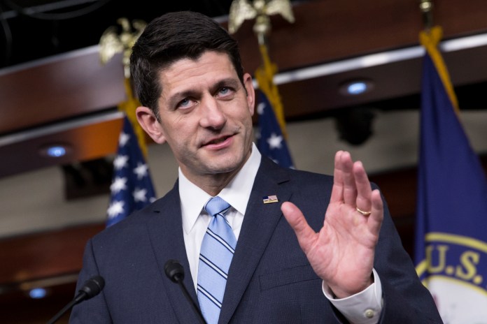 "I don't think it means he's doomed in November," House Speaker Paul Ryan said of Donald Trump. (AP Photo/J. Scott Applewhite)