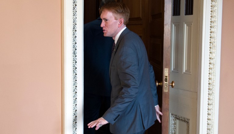 The president shouldn't have been talking to Comey about Mike Flynn and Russia, said Sen. James Lankford, R-Okla. (AP Photo/Cliff Owen)