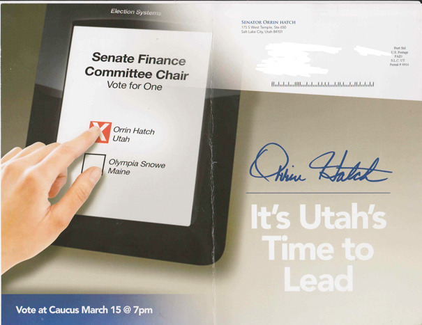 Snowe retirement weakens Hatch re-election pitch