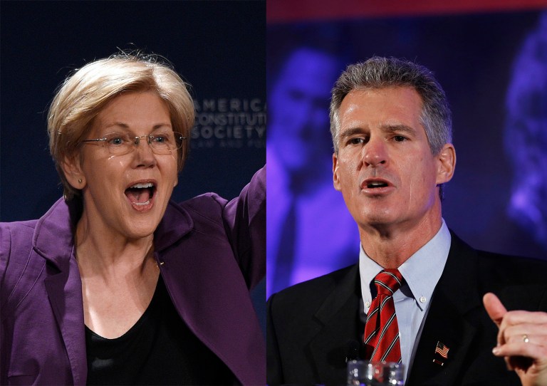 Former Massachusetts Sen. Scott Brown said that his successor Sen. Elizabeth Warren should take a DNA test to prove her Native American heritage. (AP Photo/Matt Rourke)