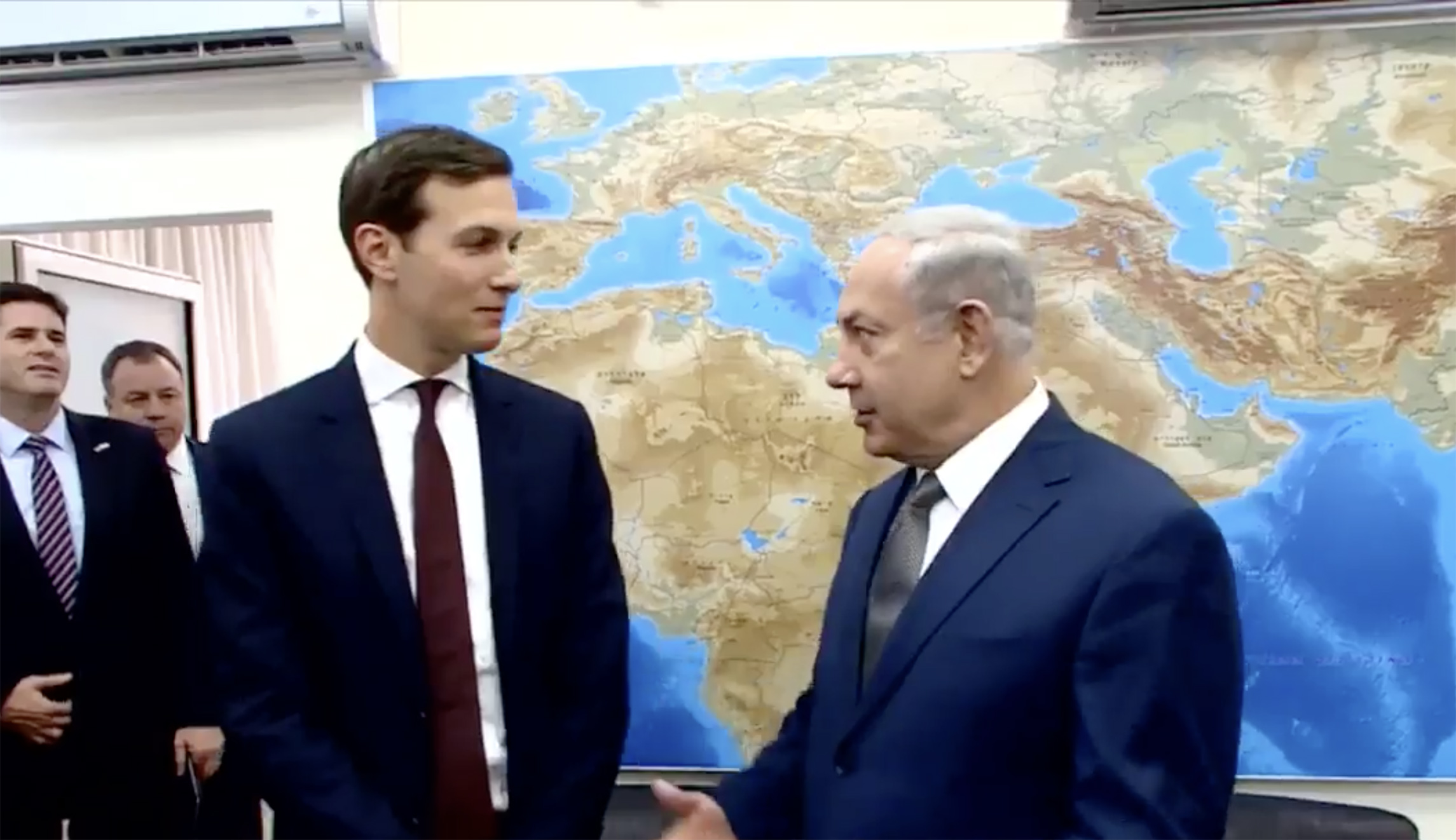 Watch: Kushner and Israeli Prime Minister Benjamin Netanyahu head into meeting in Israel