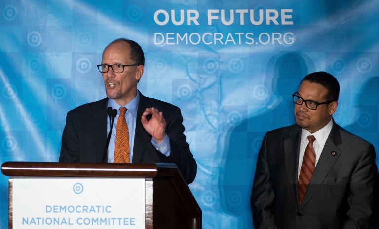 Tom Perez, President Barack Obama's former labor secretary and the choice of establishment insiders, became the chairman of the Democratic National Committee by defeating Sen. Bernie Sanders', I-Vt., handpicked candidate: Minnesota Rep. Keith Ellison. (AP Photo/Branden Camp)