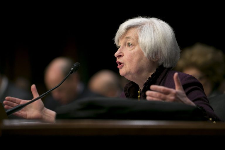 Federal Reserve Board Chairwoman Janet Yellen testifies before a Senate Joint Economic Committee hearing, Wednesday, May 7th, 2014. (Examiner/Graeme Jennings)