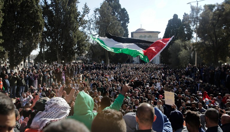 Palestinian diplomat Riyad Mansour insisted that Trump is to blame for the violence, which reportedly has seen at least one Palestinian killed and more than a dozen other people wounded. (AP Photo/Mahmoud Illean)