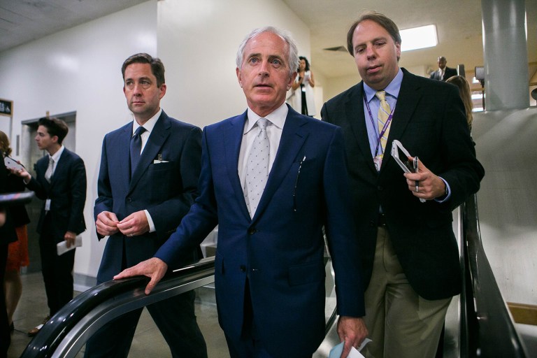 Sen. Bob Corker said Putin's attempt to discredit American democracy failed. (Graeme Jennings/Examiner)