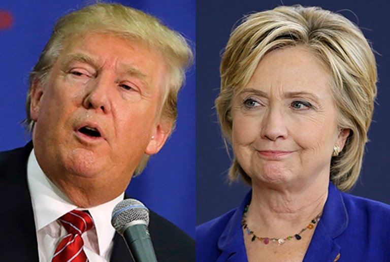 Presidential candidates Donald Trump and Hillary Clinton lead their respective party rivals by double-digits, according to a new poll. (AP Photos)