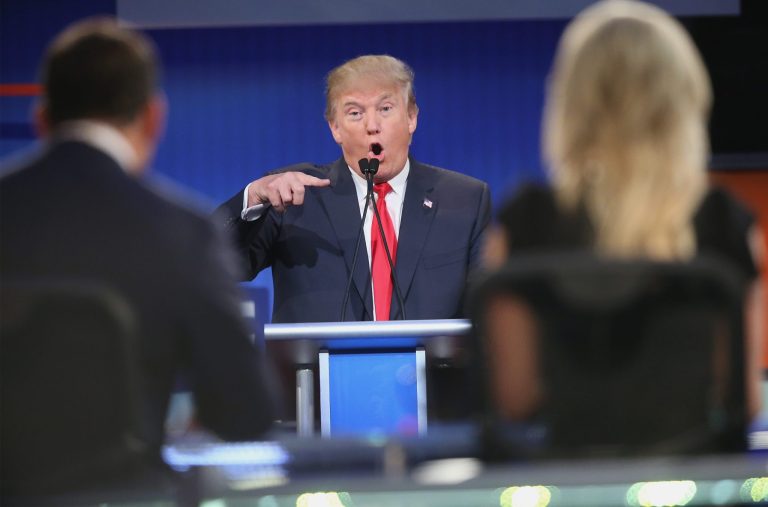 Trump denied that his comments about Megyn Kelly were anything more than a reference to her being angry. (Photo by Scott Olson/Getty Images)
