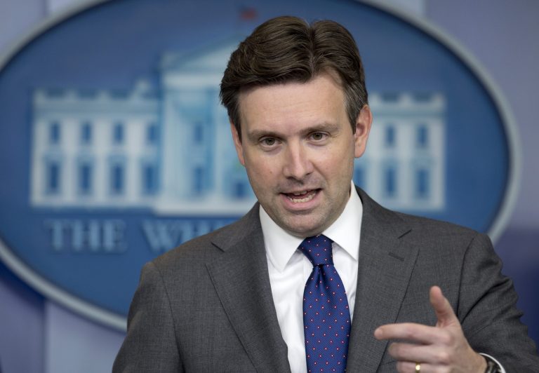 White House press secretary Josh Earnest speaks during the daily news briefing at the White House. (AP Photo/Carolyn Kaster)