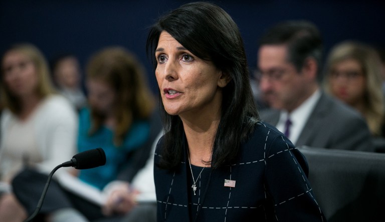 U.S. Ambassador to the U.N. Nikki Haley said Tuesday that she's worried Iran will acquire nuclear weapons and provide them to terrorist groups, with the tacit support of the Russians. (Graeme Jennings/Washington Examiner)
