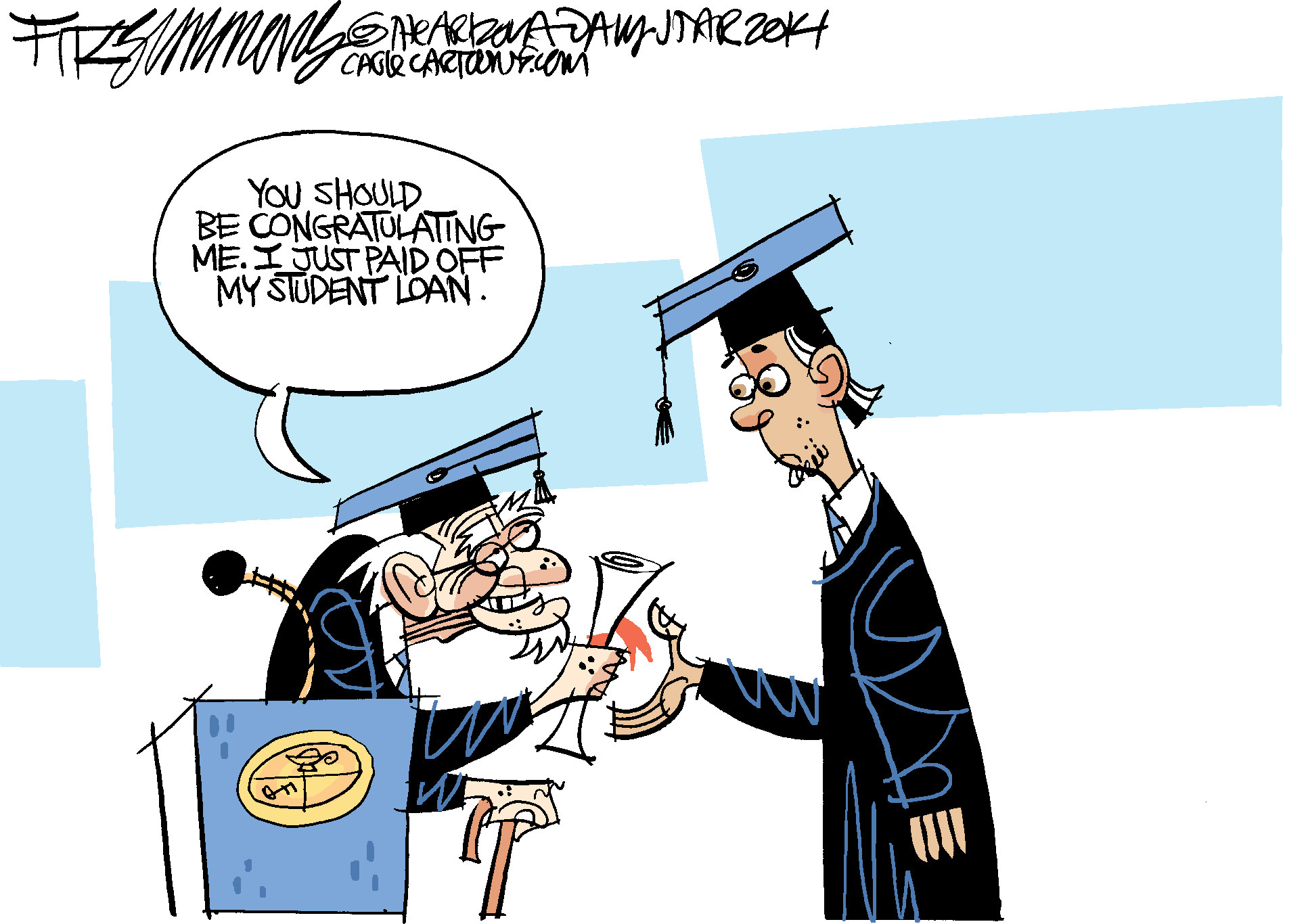Editorial cartoon: Student loans