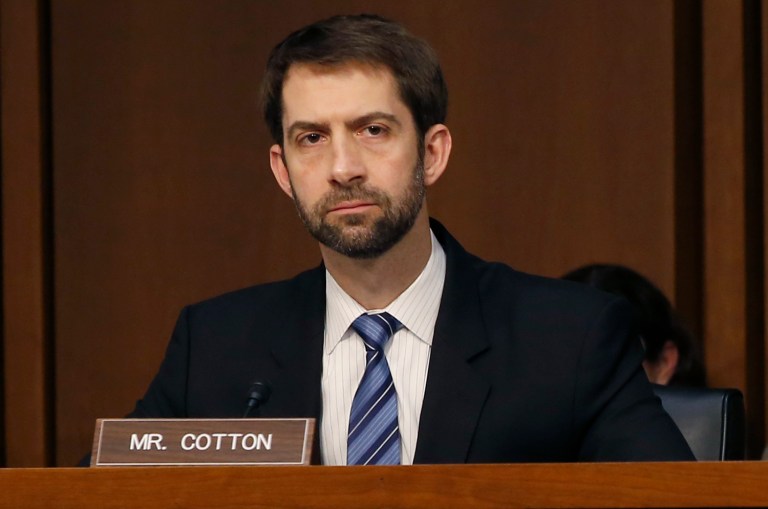 Sen. Tom Cotton introduced a measure to block the U.S. from buying heavy water from Iran. (AP Photo/Alex Brandon, File)