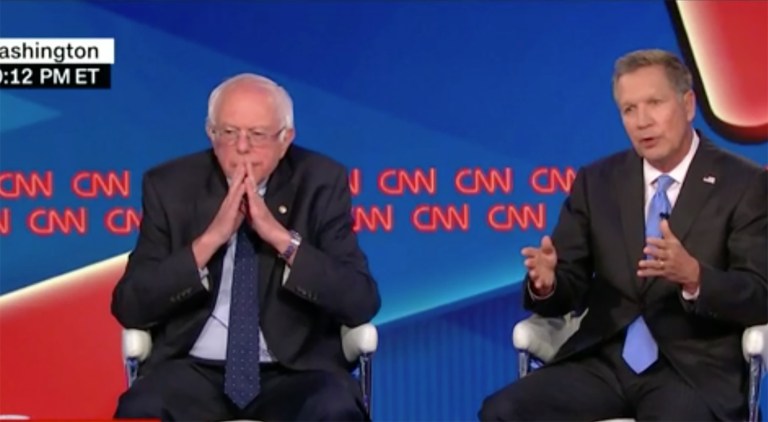 At a CNN town hall, the senators discussed recent revelations about the firing of former FBI Director James Comey. (CNN screengrab)