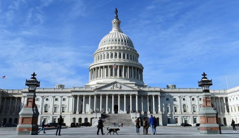 Senate Majority Leader Mitch McConnell, R-Ky., set the vote to fund the government for 10 p.m. on the Senate floor. (AP Photo/Susan Walsh)