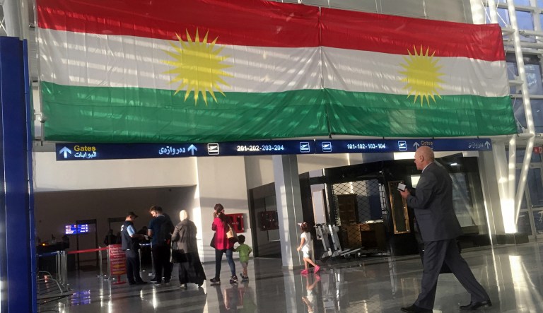 Iraqi Prime Minister Haider al-Abadi has called on Kurdistan to turn over control of all its airports to the government in Baghdad by Friday. (AP Photo/Khalid Mohammed)