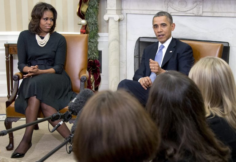 First lady Michelle Obama speaks to students about the importance of education atÃÂ Bell Multicultural High School in Washington on Nov. 11.ÃÂ (AP Photo/Carolyn Kaster)