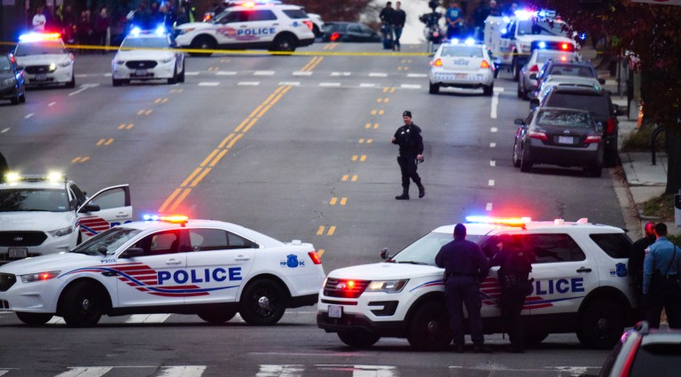 Newsrooms have wasted no time blaming conspiracy theorists and fake news websites for a man who opened fire this weekend at a pizzeria in Chevy Chase, Md. (Photo by Sarah L. Voisin/The Washington Post via AP)
