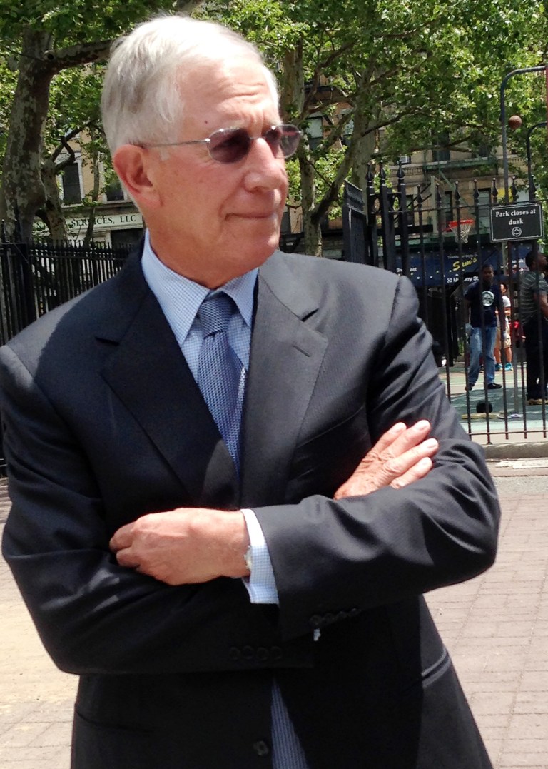 Defendant Paul Konigsberg leaves federal court in New York on Tuesday, June 24, 2014 after he plead guilty to conspiracy and two counts of falsifying books and records in a co-operation deal with the government. The 78-year-old Konigsberg, an accounting firm executive who worked for Bernard Madoff, told the court he was not aware of Madoff's 