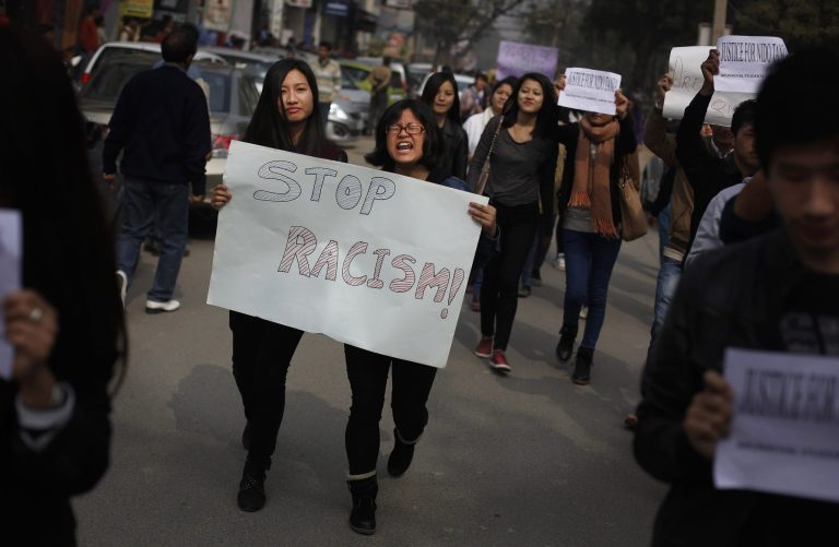 About two-thirds of blacks and Hispanics see racism as a big problem, while just 43 percent of whites said the same. (AP Photo/Altaf Qadri)