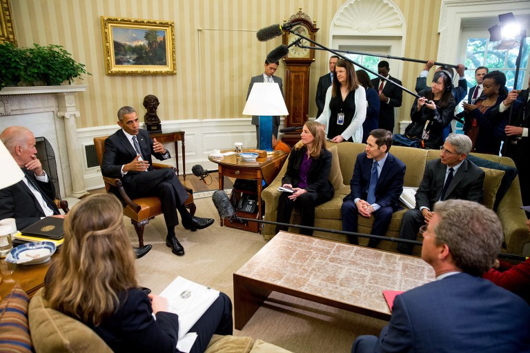 President Obama met with members of his healthcare team about the Zika virus. (AP Photo/Andrew Harnik)