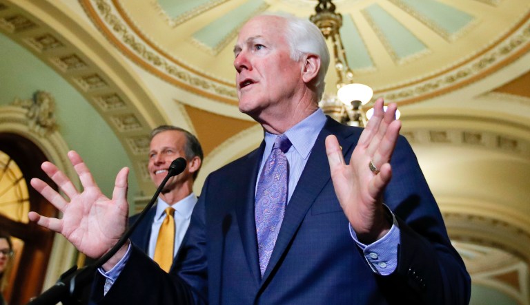 Sen. John Cornyn, R-Texas, told reporters Thursday that the Senate could vote on its tax reform bill by 11 p.m. that night, 