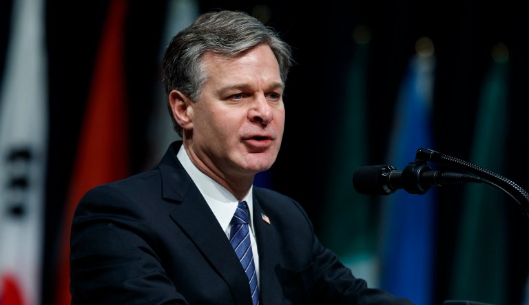 FBI Director Christopher Wray was allowed to read the four-page classified memo, which alleges bias at the FBI and Department of Justice. The memo also allegedly details abuses in a classified surveillance program known commonly as FISA. (AP Photo/Evan Vucci)