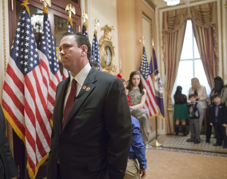 Then-newly-elected Rep. Vance McAllister, R-La. waits to be sworn in on Capitol Hill in Washington. (AP Photo/J. Scott Applewhite)
