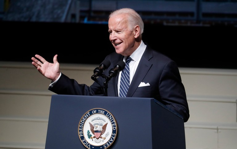 Vice President Joe Biden confirmed that the intelligence community briefed him and President Obama on the unverified report alleging President-elect Trump worked with the Russians to defeat Hillary Clinton. (AP Photo/John Minchillo)