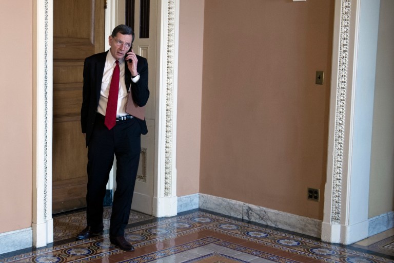 He praised the five GOP senators who have come out against the bill. (AP)