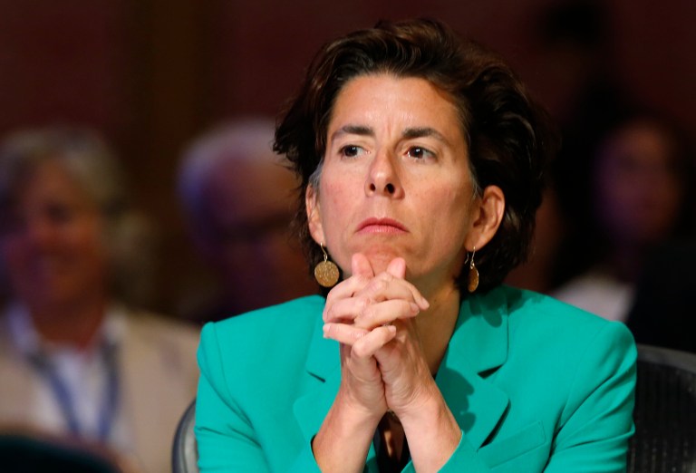 Rhode Island Gov. Gina Raimondo promises to veto a bill she says would kill public charter schools. (AP Photo/Steve Helber)