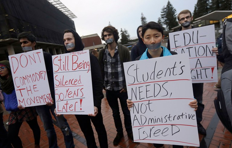 The children and grandchildren of the protest-proud generation of the '60s demand speech codes and trigger warnings and safe zones on their college campuses — all in order to limit speech. (AP Photo/Jeff Chiu, File)