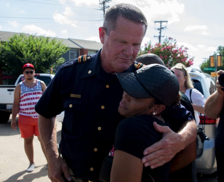 Ask yourself what would have been the first reaction of BLM activists when the news came through from Dallas. Like everyone else, they will surely have flinched at the sheer horror. (AP Photo)