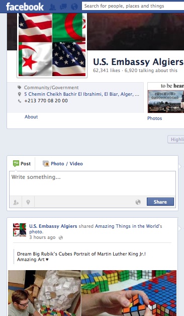 U.S. Embassy in Algeria Posts … ‘Rubik’s Cubes Portrait of Martin Luther King Jr.’