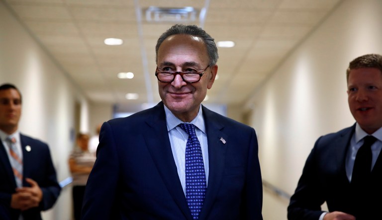 The video mocked Trump getting praise from his Cabinet. (AP Photo/Jacquelyn Martin)