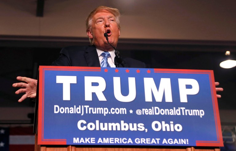Trump is reportedly lagging behind in terms of an Ohio campaign team. (AP Photo/Paul Vernon, File)