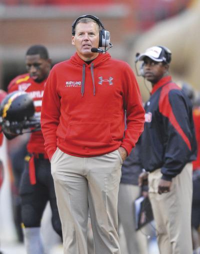 Gail Burton/AP
Coach Randy Edsall took over a Maryland team that went 9-4 last year, but the Terps are 2-7 after five straight losses heading into Saturday's game vs. Notre Dame.