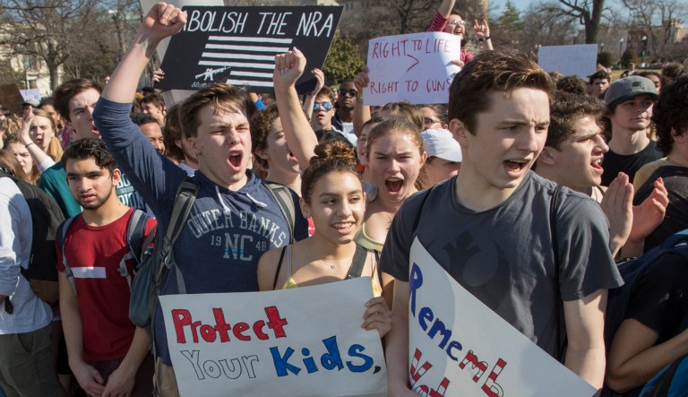 As students protest for gun control, conservative students have a unique duty to remind their peers and classmates about God-given rights.
			(AP Photo/J. Scott Applewhite)