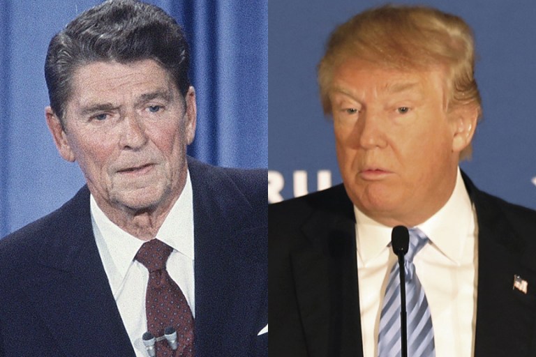 "Now, Reagan had a little bit of this, but I don't think to the same extent  but he also won," Donald Trump said. 