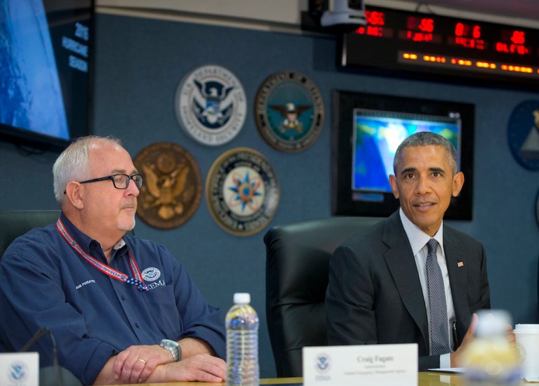 Citizens bear responsibility for their own safety in the face of impending storms, Obama said. (AP Photo/Pablo Martinez Monsivais)