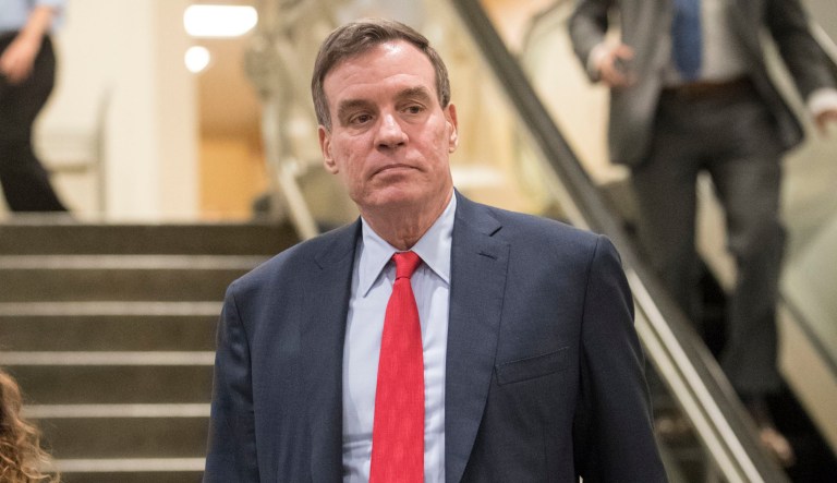 Senate Intelligence Committee Vice Chairman Sen. Mark Warner, D-Va. said he was shocked by how enthusiastic Donald Trump Jr. was about Russian interference. (AP Photo/J. Scott Applewhite)