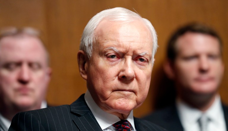 Boyd Matheson, a former chief of staff to Sen. Mike Lee who now runs a conservative think tank, is considering a run against the longtime Utah senator. (AP Photo/Alex Brandon)