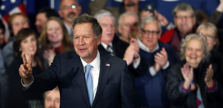 Kasich does much better with voters as their income, age, and educational attainment goes up. (AP Photo/Jim Cole)