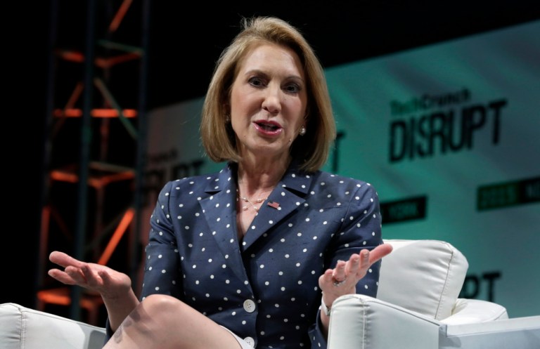 Carly Fiorina is now in fourth place in the GOP race. AP Photo