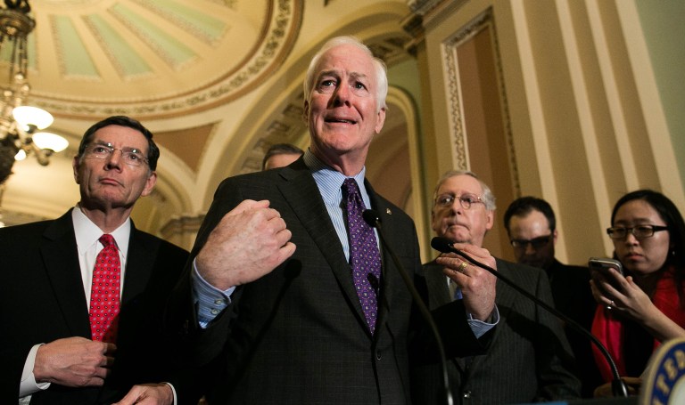 Senate Majority Whip John Cornyn, R-Texas, said Democrats are stalling a deal to keep vulnerable Senate Republicans from returning home to campaign for re-election. (Graeme Jennings/Washington Examiner)