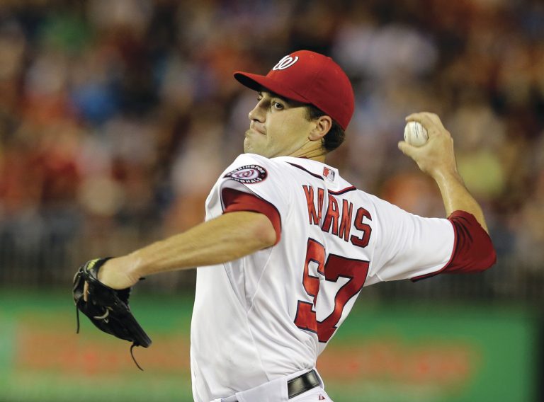 Alex Brandon/AP
Nationals rookie starting pitcher Nathan Karns will get his second start in the major leagues Sunday against Atlanta.