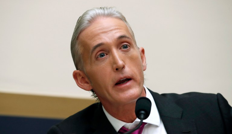 Rep. Trey Gowdy, R-S.C., has referred those with allegations of inappropriate behavior against President Trump to the Justice Department, which he said has more jurisdiction than the House Oversight Committee. (AP Photo/Alex Brandon)